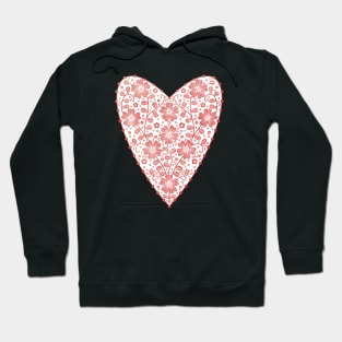 Scandinavian Floral Heart Hoodie